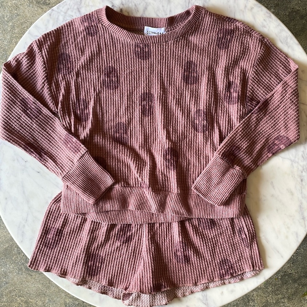 Skull Print Olive & Oak Pajama Set